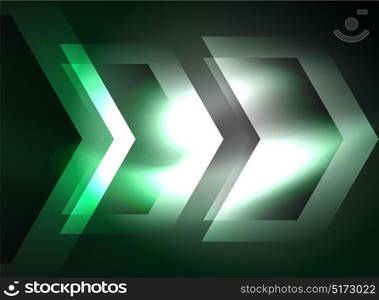 Digital technology glowing arrows. Digital technology glowing arrows, modern geometric abstract background with light effects and place for your message