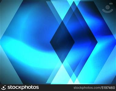 Digital technology glowing arrows. Digital technology glowing blue arrows, modern geometric abstract background with light effects and place for your message