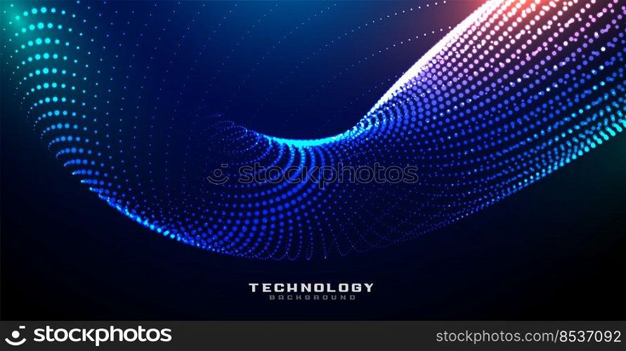 digital technology shiny particles background