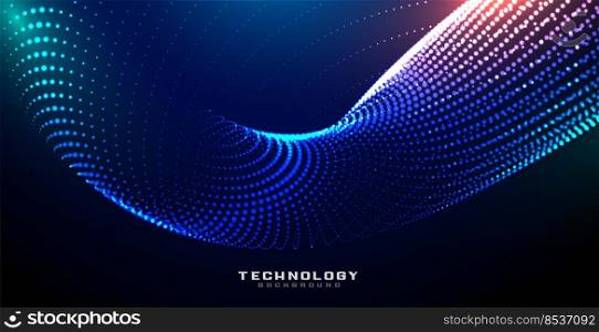 digital technology shiny particles background
