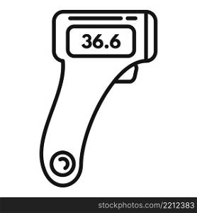 Digital thermometer icon outline vector. Infrared temperature. Medical fever. Digital thermometer icon outline vector. Infrared temperature