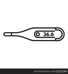 Digital thermometer temperature icon outline vector. Medical laser. Infrared electronic. Digital thermometer temperature icon outline vector. Medical laser