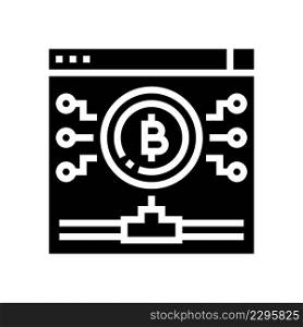 digital token glyph icon vector. digital token sign. isolated contour symbol black illustration. digital token glyph icon vector illustration