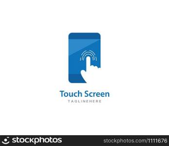 Digital touch screen technology logo vector