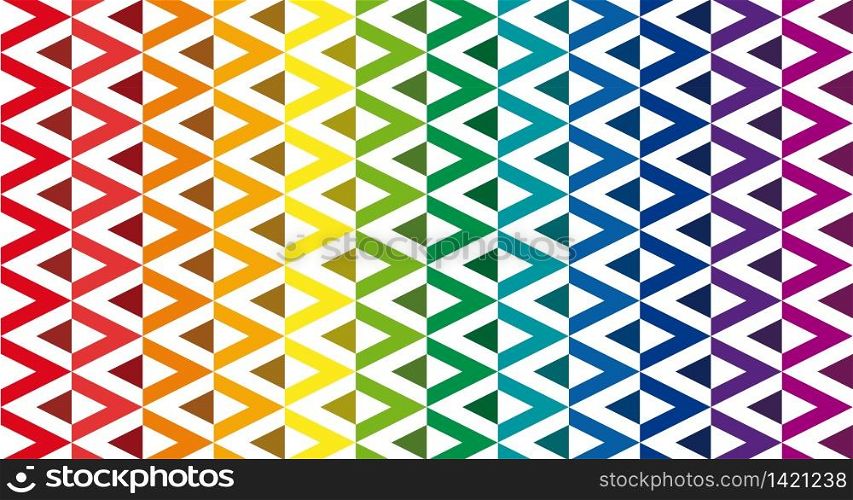 Digital vintage painting. Abstract geometric colorful vector banner and background. Triangles and arrows