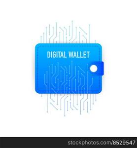 Digital wallet, great design for any purposes. Finance isometric. Digital bank.. Digital wallet, great design for any purposes. Finance isometric. Digital bank