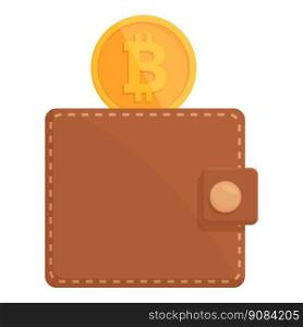 Digital wallet icon cartoon vector. Crypto money. Payment app. Digital wallet icon cartoon vector. Crypto money