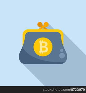 Digital wallet icon flat vector. Crypto money. Finance payment. Digital wallet icon flat vector. Crypto money