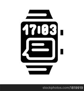 digital watch glyph icon vector. digital watch sign. isolated contour symbol black illustration. digital watch glyph icon vector illustration