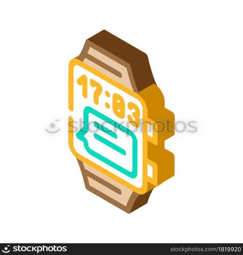 digital watch isometric icon vector. digital watch sign. isolated symbol illustration. digital watch isometric icon vector illustration