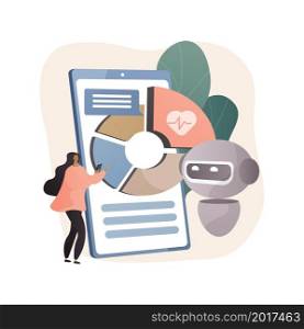 Digital wellbeing abstract concept vector illustration. Office wellbeing, digital health, device stress management, device and internet free time, social media time tracking app abstract metaphor.. Digital wellbeing abstract concept vector illustration.