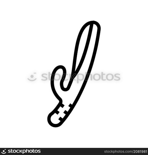 dildo sex toy line icon vector. dildo sex toy sign. isolated contour symbol black illustration. dildo sex toy line icon vector illustration
