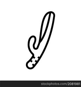 dildo sex toy line icon vector. dildo sex toy sign. isolated contour symbol black illustration. dildo sex toy line icon vector illustration