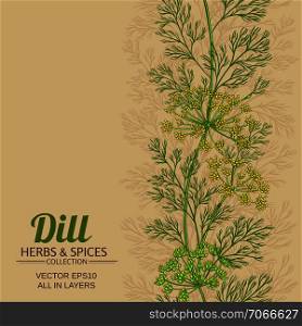 dill vector pattern on color background . dill vector background