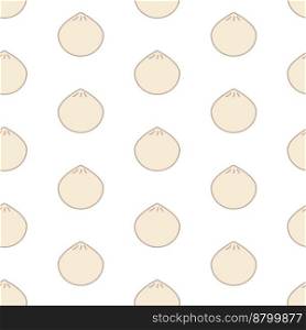 Dim sum, seamless pattern, vector. Pattern from dim sum on a white background.