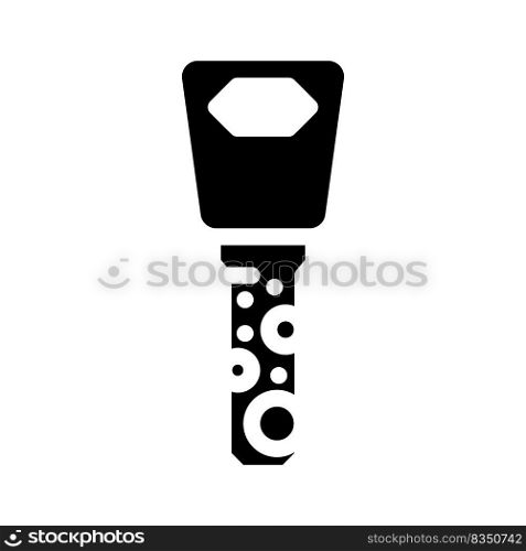 dimple key glyph icon vector. dimple key sign. isolated symbol illustration. dimple key glyph icon vector illustration