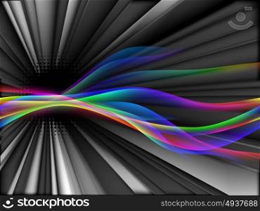 dinamyc flow, stylized waves, vector. energetic waves, EPS10 with transparency and mesh