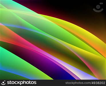 dinamyc flow, stylized waves, vector. Vector waves. EPS10 with transparency and mesh. Abstract background with blurred lines.