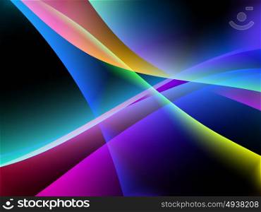 dinamyc flow, stylized waves, vector. Vector waves. EPS10 with transparency and mesh. Abstract composition with curve lines. Blurred lines for relax themes background. Background with copy space. Place for text. Border lines