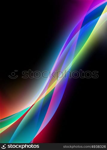 dinamyc flow, stylized waves, vector. Vector waves. EPS10 with transparency and mesh. Abstract background with blurred lines.