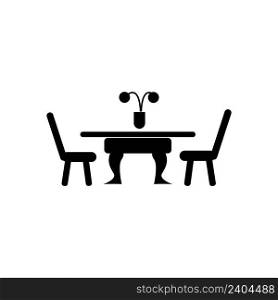 dining table logo icon design template