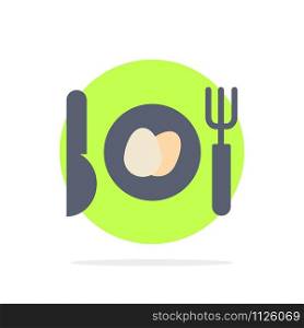 Dinner, Egg, Easter Abstract Circle Background Flat color Icon