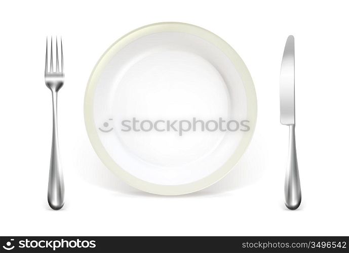 Dinner place setting, vector