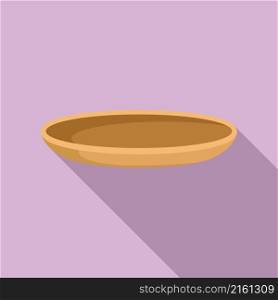 Dinner plate icon flat vector. Food dish. Table plate. Dinner plate icon flat vector. Food dish