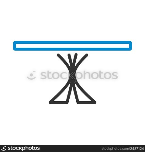 Dinner Table Icon. Editable Bold Outline With Color Fill Design. Vector Illustration.