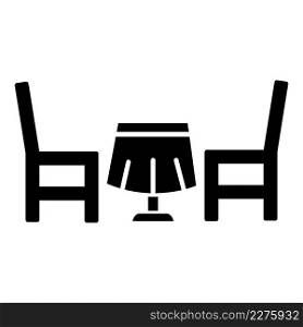 Dinner table icon vector sign and symbols on trendy design