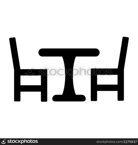 Dinner table icon vector sign and symbols on trendy design