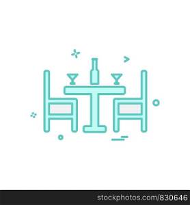 Dinning table icon design vector