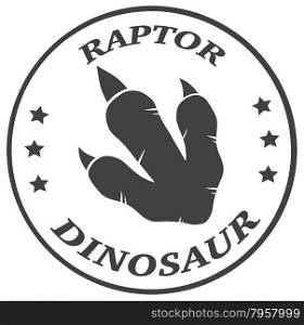 Dinosaur Footprint Circle Banner Design With Text
