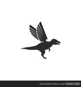 dinosaur with wings  icon vector illustration design template