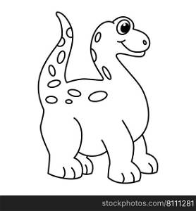 Dinosaurs cartoon coloring page for kids Vector Image