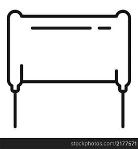 Diode capacitor icon outline vector. Component resistor. Circuit semiconductor. Diode capacitor icon outline vector. Component resistor