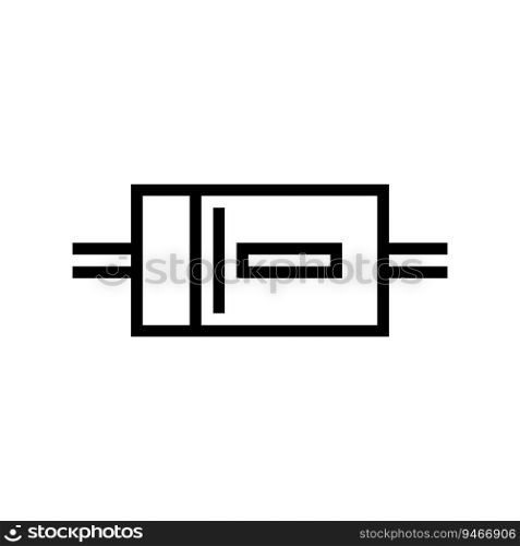 diode electrical engineer line icon vector. diode electrical engineer sign. isolated contour symbol black illustration. diode electrical engineer line icon vector illustration