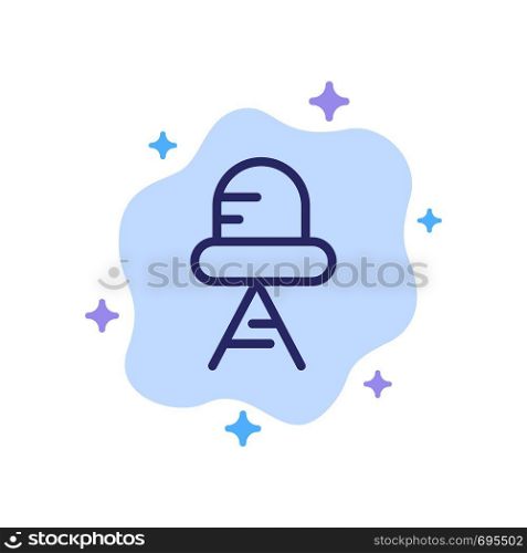 Diode, Led, Light Blue Icon on Abstract Cloud Background