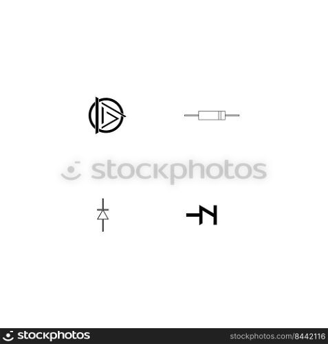 diode logo stock vektor template