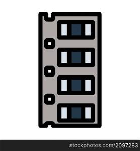 Diode Smd Component Tape Icon. Editable Bold Outline With Color Fill Design. Vector Illustration.
