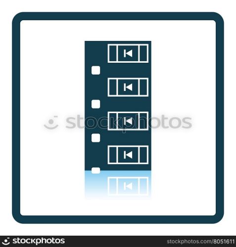 Diode smd component tape icon. Shadow reflection design. Vector illustration.