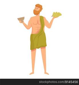 Dionysus icon cartoon vector. Greek god. Olympian myth. Dionysus icon cartoon vector. Greek god