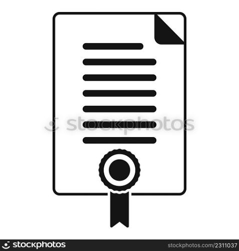 Diploma auction page icon simple vector. Price buy. Sell judge. Diploma auction page icon simple vector. Price buy
