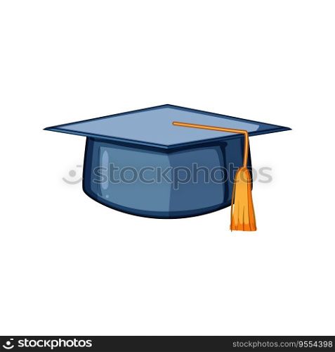 diploma graduation hat cartoon. student degree, black academic, study tassel diploma graduation hat sign. isolated symbol vector illustration. diploma graduation hat cartoon vector illustration