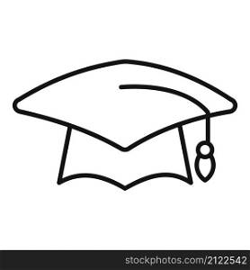 Diploma graduation hat icon outline vector. College school. University student. Diploma graduation hat icon outline vector. College school
