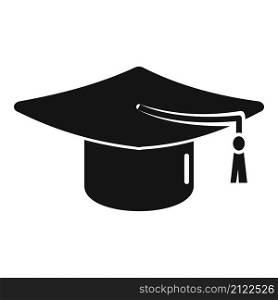 Diploma graduation hat icon simple vector. College school. University student. Diploma graduation hat icon simple vector. College school