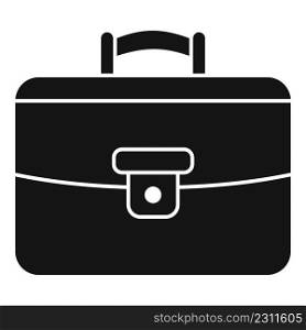 Diplomat briefcase icon simple vector. Work bag. Hand leather. Diplomat briefcase icon simple vector. Work bag