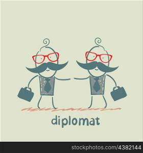 diplomats shake hands