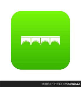 Direct bridge icon digital green for any design isolated on white vector illustration. Direct bridge icon digital green