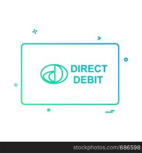 Direct Debit card design vector
